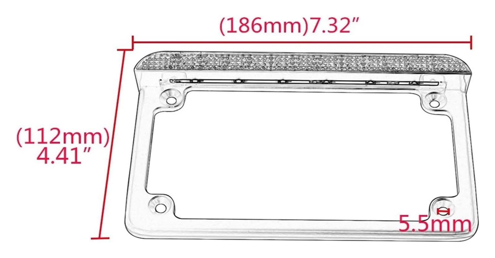 Soporte para Matrícula Motocicleta para Suzuki Soporte Matrícula Rectangular Motocicleta con Eliminador Guardabarros Luz Trasera(2)