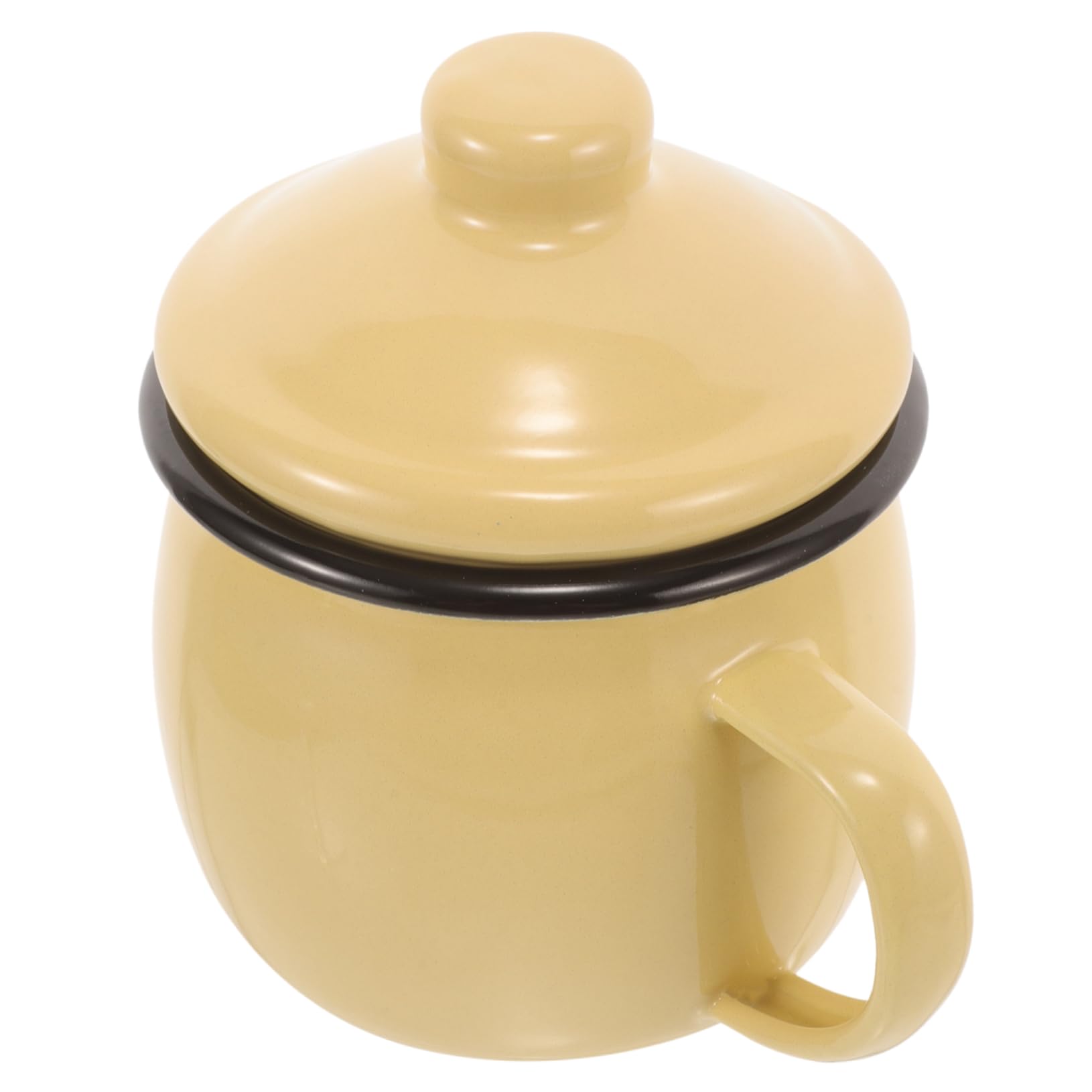 SHOWERORO 5stücke Emaille Tasse Mit Deckel Dekorativer Kaffeebecher Für Zuhause Camping Und Outdoor Ergonomisch Langlebig Und Leicht Zu Reinigen Für Tee Kaffee Milch Und