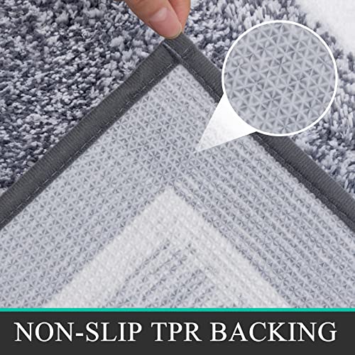 Pauwer 2 Piece Non Slip Bath Mats, Absorbent Shower Rugs for Bathroom Floor, Tub and Shower