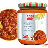 Add me Rajasthani Chilli Garlic Paste and Marinade Chutney 500G Glass Pack masaledar North Indian lassan ki Chutney