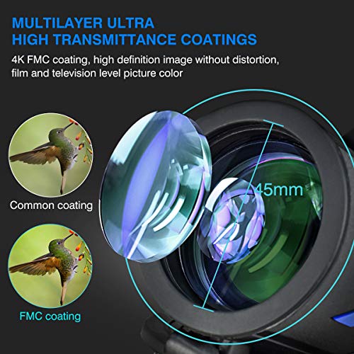 12X50 High Power HD Monocular Telescope with Smartphone Holder & Tripod,Waterproof Monocular with Durable and Clea Focus for Bird Watching, Travelling,Hunting,Hiking, Camping, Concerts