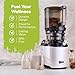 Kuvings AUTO10 Cold Press Juicer White - Hands-Free Masticating Juicer With 240W Motor - Quiet Electric Machine With 100 Ounce Batching Hopper for Juice, Smoothies, Nut Milk, and Sorbets