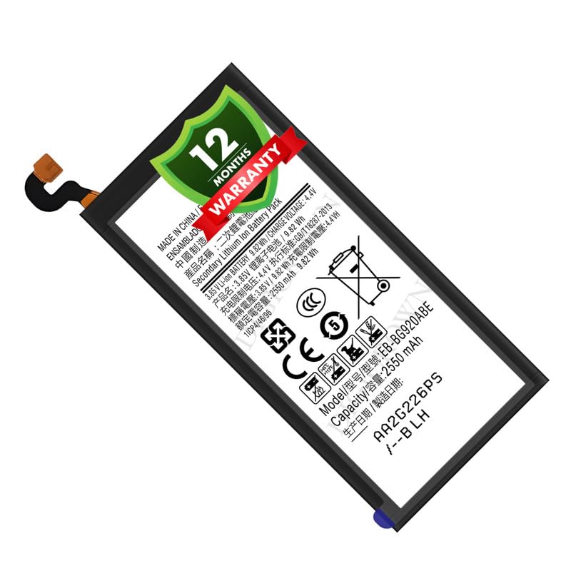 Image of Original EB-BG920ABE Battery Compatible for Samsung Galaxy S6 - (2550mAh) - 1 Year Warranty DF7