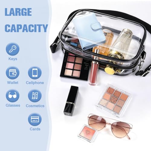 Image of Clear Bag Stadium Approved, Clear Crossbody Bag Purses for Women