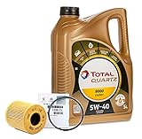 aceite lubricante coche total quartz 9000 5w40 5 litros TOTAL QUARTZ QUARTZ 9000 5W40 garrafa de 5 litros