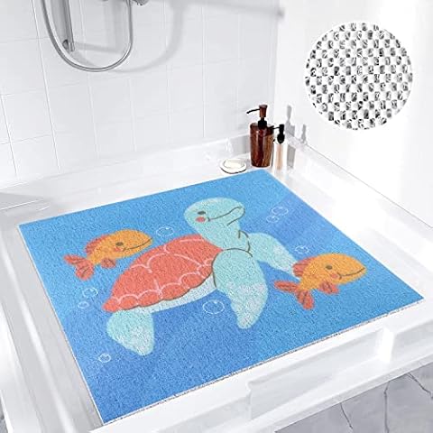 Duschmatte rutschfest Quadratisch, 60x60cm, Sicherheits Duschmatte rutschfest, PVC-Luffa Badewannenmatte Sicherheits Duschmatten Cover