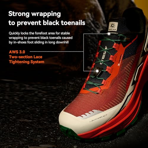 Image of Fuga EX330 Men's Trail Running Shoes, Comfortable Ultra-Long Distance Trail Running Shoes with High-Rebound and Cushion, Lightweight Breathable Non Slip Mountain Trail Shoes for Diverse Terrain