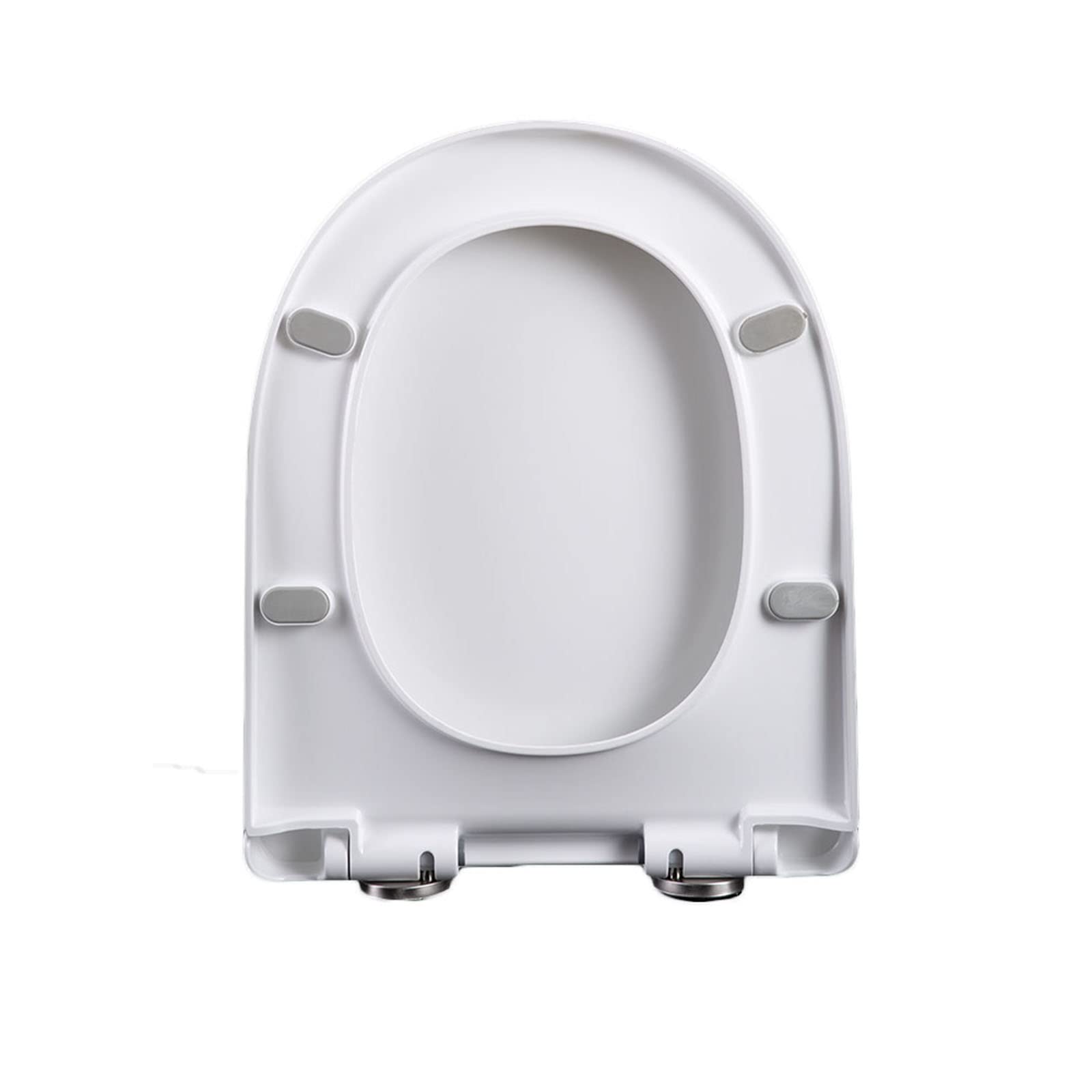 Ugzxcvbn Yellow Soft Close Toilet Seat With Adjustable Hinges, D-Shape Toilet Seat Quick-Release Non-Slip Bumpers Multicolor 370X460mm 02R(Yellow)