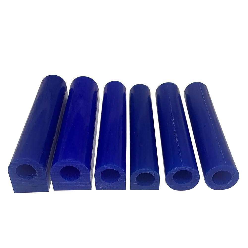 Rfeeuubft 6PCS Blue Ring Wax Hole Round Tube for Jewelry Carving Moulding Wax Tool Casting Mold Wax Ring Wax Making Kit