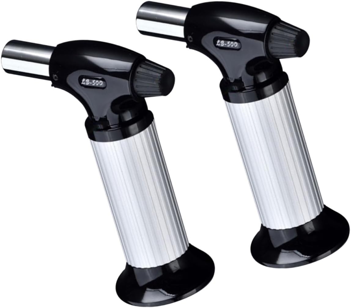 Ipetboom 2pcs High Pressure Jet Technology Welding Tool with Nonslip Metal Handle, Sturdy Soldering Gun for Outdoor Bbq Party and High Temperature Applications
