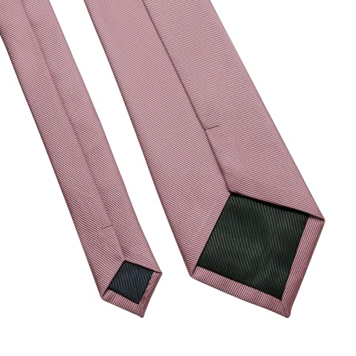 Image of DecTwig Men's Ties Solid Color Formal Neckties 3.15 inch (8CM) Black Ties For Men