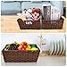 Onlytak Large Wicker Storage Basket, Metal Frame, Set of 2, Washable Waterproof, 15