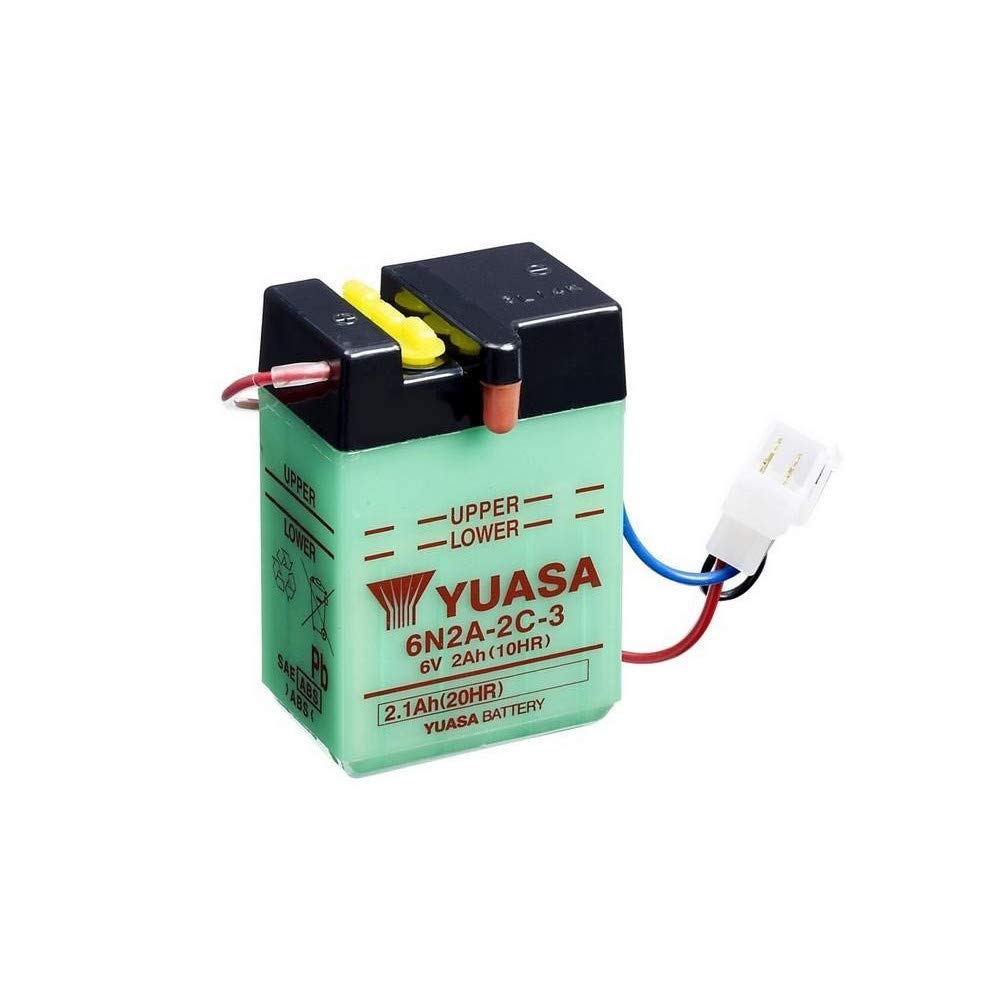 YUASA BATTERY 6N2A-2C-3 open without acid