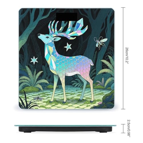 Balanza Digital de Baño Crystal Deer con Pantalla LED miniatura 2