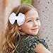 Mesh Hair Bows Clip White 4
