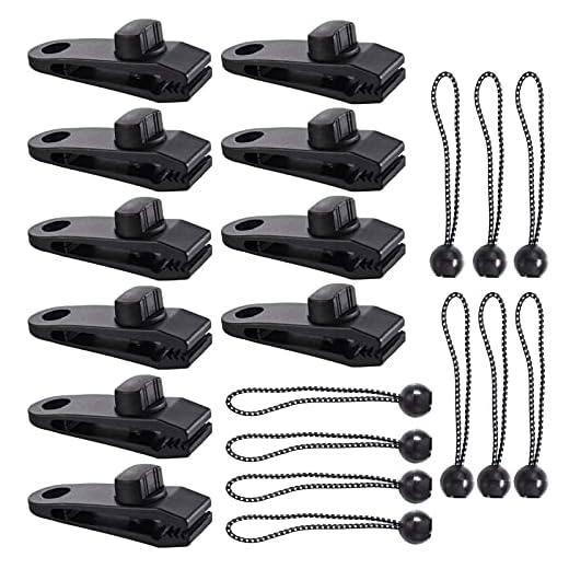 FORMIZON Clip de Tienda Cocodrilo, 20 Piezas Clip de Tienda Abrazadera, Clips de Toldo, Abrazadera de Toldo, Tiendas de Campaña Abrazaderas, Clip de Lona para Toldo, Carpas, Cámping, Cortinas