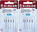 Singer All Purpose Sewing Machine Oil, 3.38-Fluid Ounce, and 10 Counts of Singer Sewing Machine Needles 2020 Red Band Size 14/90 Bundle with Inceler Brand Plastic Bobbin
