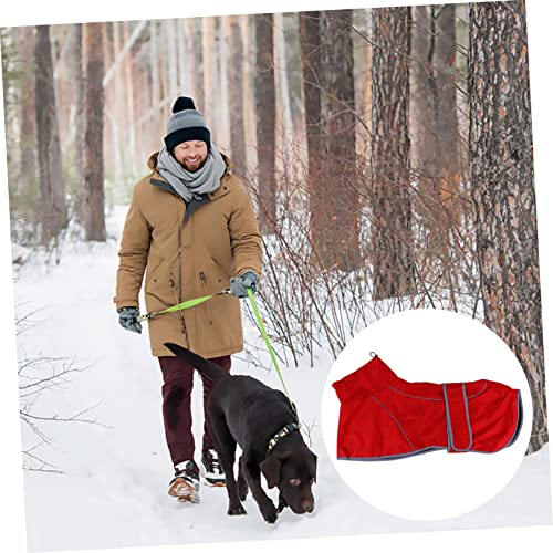 Vêtement imperméable pour chien en polyester rouge running extérieur - 4