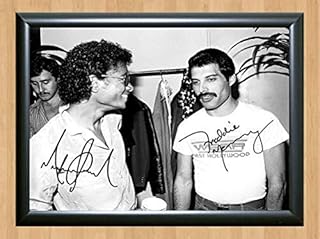 Freddie Mercury Queen Michael Jackson Signed Autographed Photo Poster Memorabilia A4 210x297mm