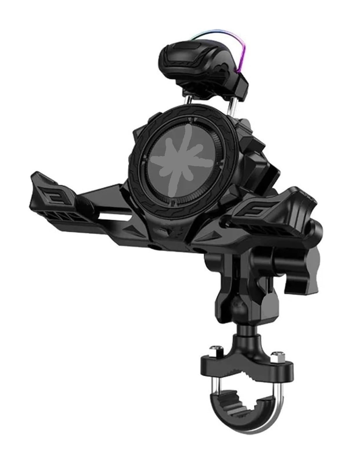Soporte para Teléfono De Motocicleta para Bicicleta Motocicleta Patinete 6.1-7.2 Teléfono Soporte GPS Navegación Vibración Amortiguador Manillar(U-Bracket Base)