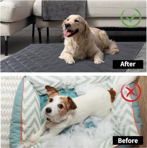 Chew Proof Dog Crate Pad Mat-22×35 inches More Durable and Indestructible Fabric Dog Bed for Chewers Tough on Their Bed-Durable Kennel Pad for Dogs Cages-Water Resistant and Washable (Black) Chew Proof Dog Crate Pad Mat-22×35 inches More Durable and Indestructible Fabric Dog Bed for Chewers Tough on Their Bed-Durable Kennel Pad for Dogs Cages-Water Resistant and Washable (Black)