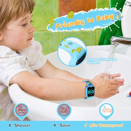 Image of Potty Training Watch for Toddlers with Countdown, Magnetic Charging, Flashing Lights, Fun Music or Vibration Alerts - Waterproof Interactive Toilet Training Reminder for Boys & Girls Ages 2-9