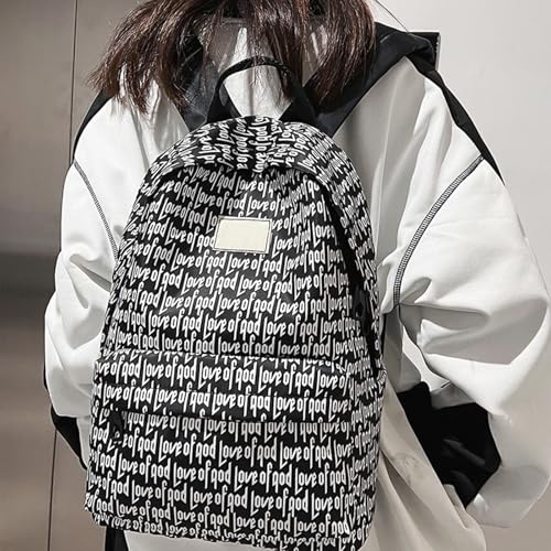 Mochila escolar de nailon con compartimento para laptop y correa ajustable 7
