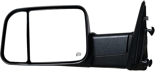 Miniatura 3 de AERDM Nuevo espejo de remolque con carcasa negra con sensor de temperatura, compatible con Ram 1500 2009-2015, Ram 2500 3500 2010-2015 con señal de