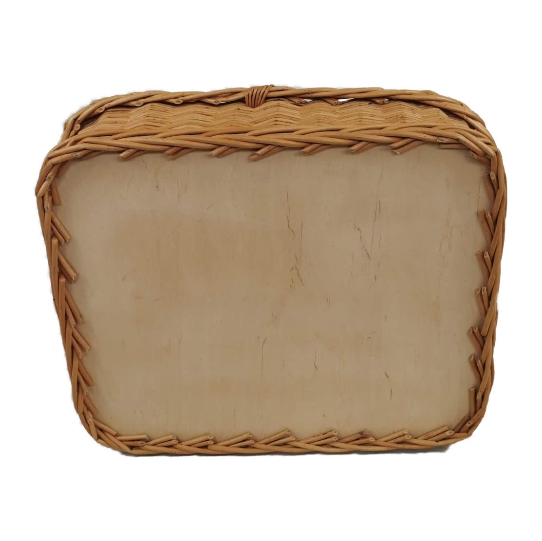 Weidentablett mit Henkel Braun Natur Rechteckig ca. 52x40x35 cm