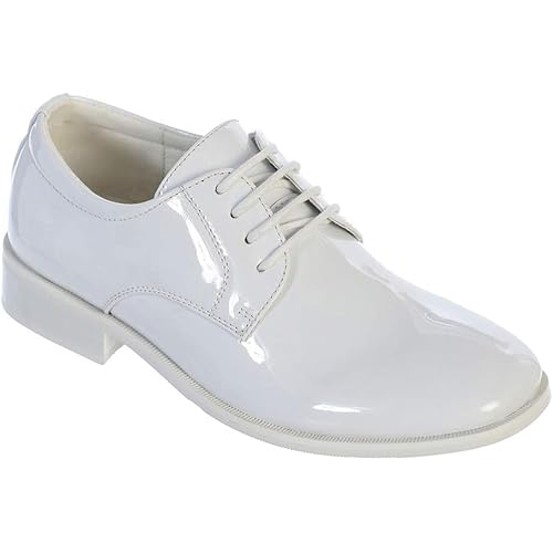 iGirlDress Boys Patent Matte Dress Oxford Special Occasion Christening First Communion Wedding Formal Shoes
