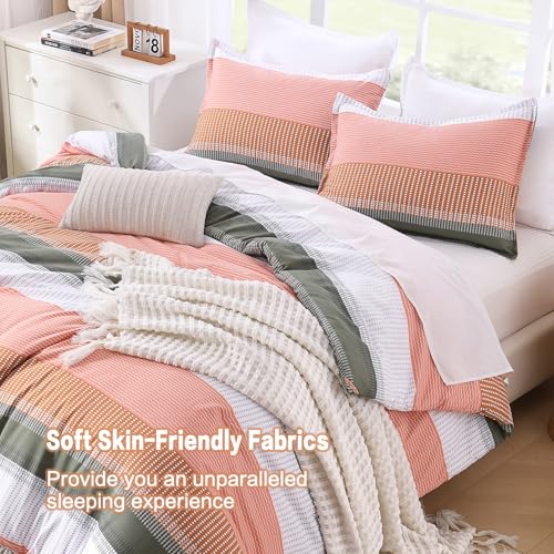 Litanika Queen Comforter Set Vanilla - 3 Pieces Lightweight Fluffy Bedding Comforter Sets, All Season Down Alternative Comforter (1 Comforter, 2 Pillowcases)