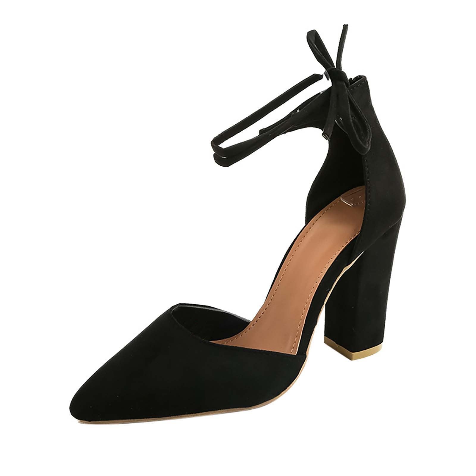 Zapatos de tacón altos elegantes y cómodos para mujer, elegantes y gruesos