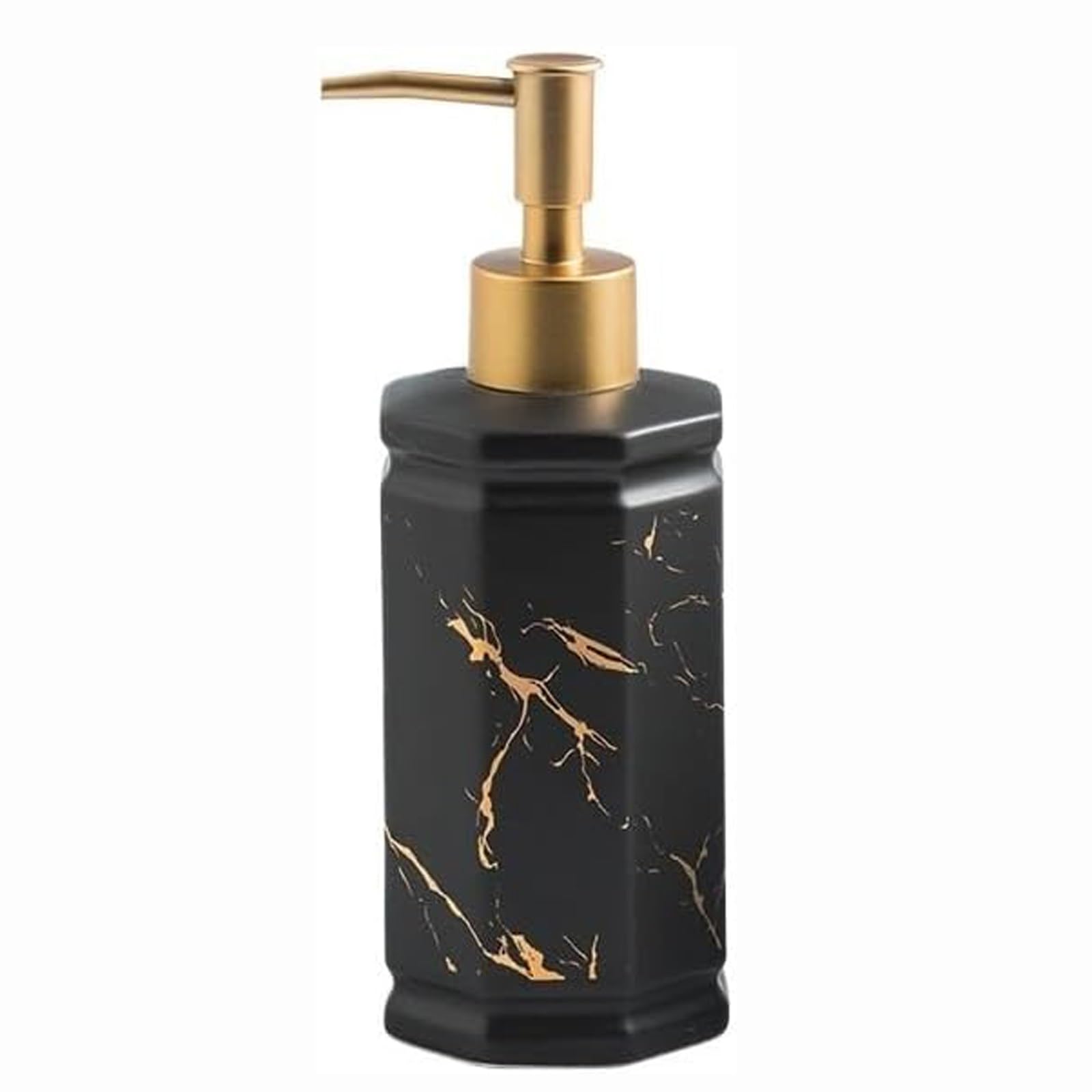 Kxaoxgrc Nero Glass Soap Lotion Dispenser Set, Hand Soap Dispenser Ceramicgoldpump Refillablelotion Kitchenbathroom Collegedorm Multicolor(Nero)