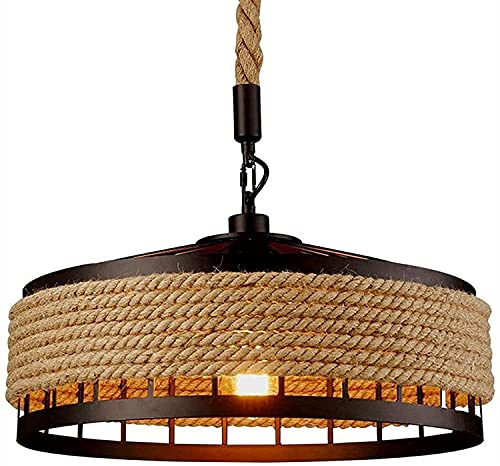 Lustre d'anneau de corde de chanvre vintage de haute qualité