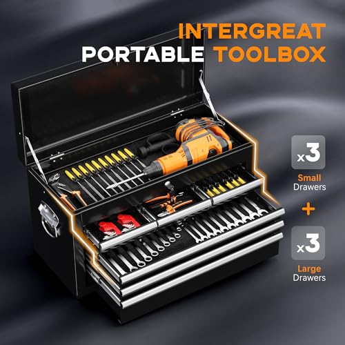 image for INTERGREAT Tool Chest, 8 Drawers Rolling Tool Chest with Wheels, Detac