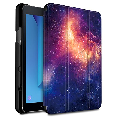 INFILAND Samsung Galaxy Tab S3 9.7 Case, Slim Tri-Fold Shell Cover with S Pen Protective Holder for Galaxy Tab S3 9.7-Inch Tablet SM-T820/ T825/ T827 2017 Release Auto Wake/Sleep, Galaxy