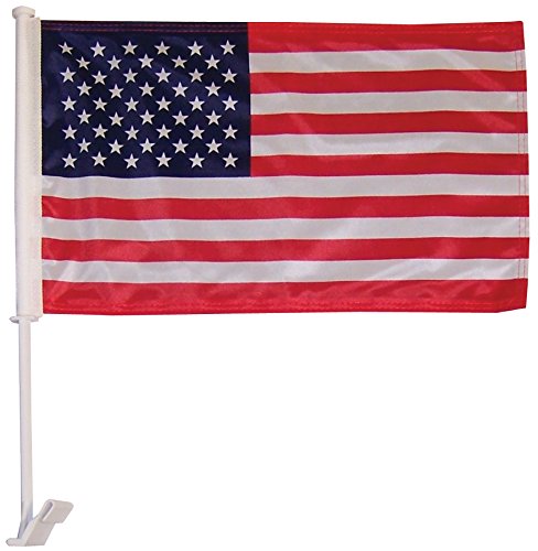 In the Breeze 3800 U.S. Flag Car Flag - Double Sided - Hooks Onto Car Window