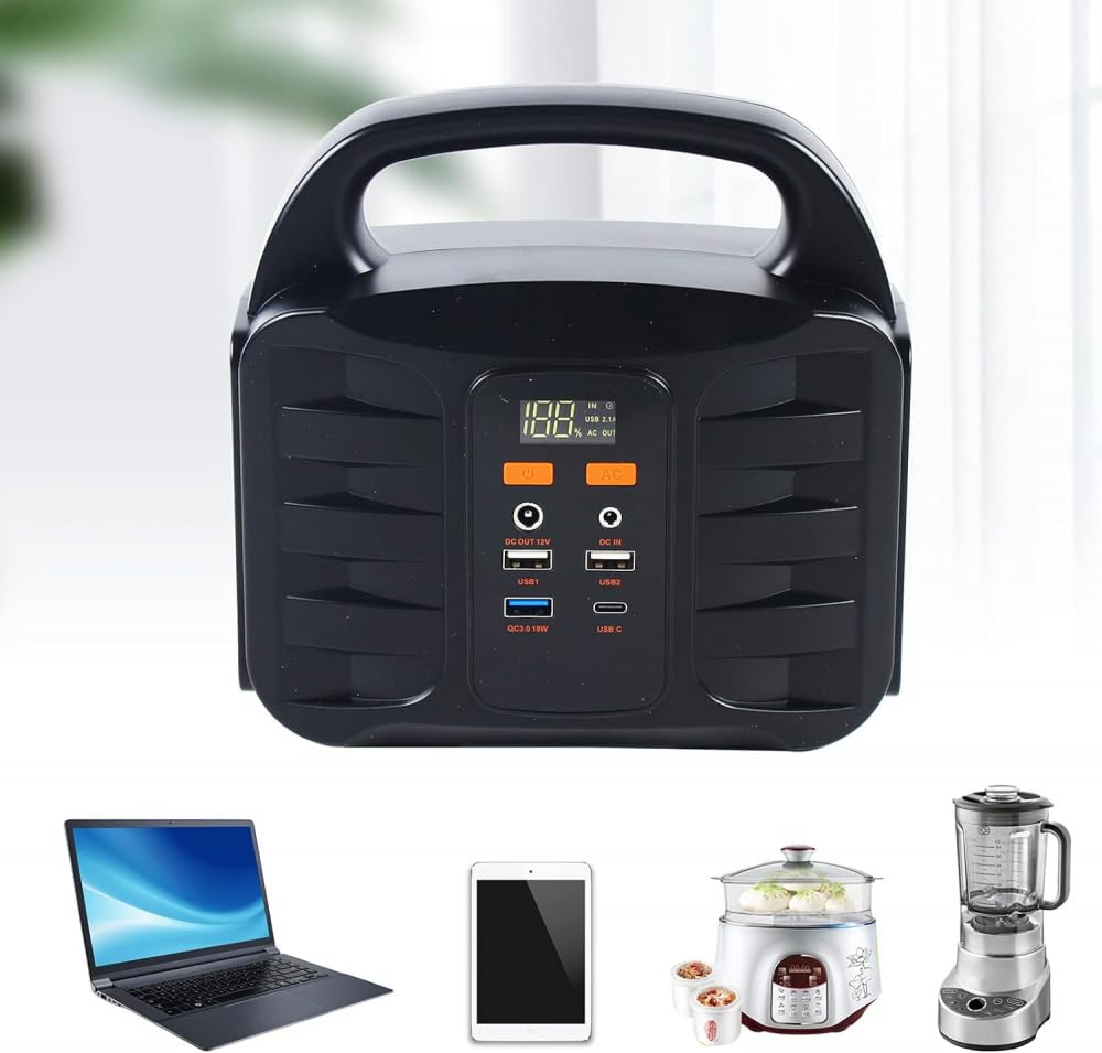 Centrale électrique Portable, Batterie Externe Mobile 150 W 80 000 mAh pour Camping, Prise Secteur à Onde sinusoïdale Pure 220 W, Alimentation de Secours pour Camping et Hors réseau