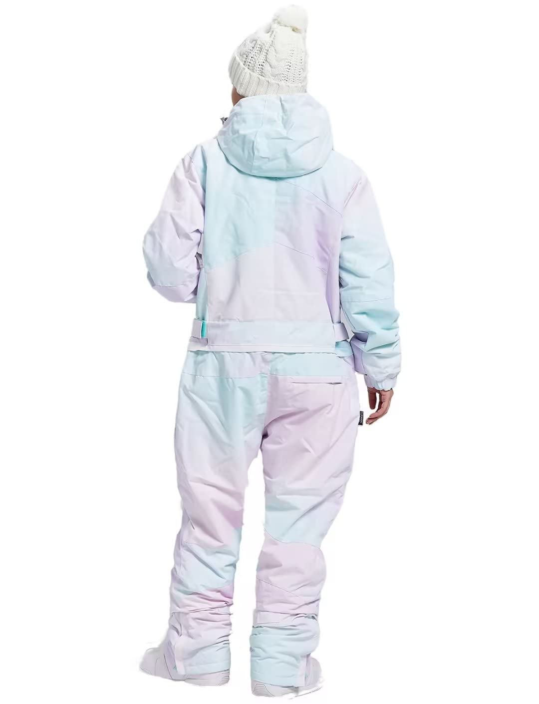 Bluemagic Womens One Pieces Ski Suits Jumpsuits Coveralls Winter Outdoor Waterproof Snowsuits for Snow Sports(M,PNK AU)