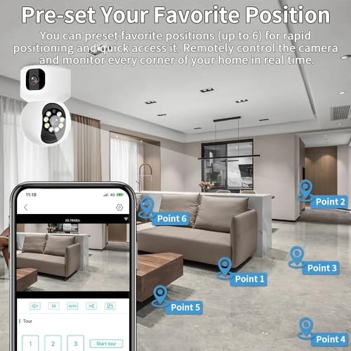 FINICKY-WORLD Dual Lens WiFi IP 360° Camera 1920 X 2160 Full HD 3mp AI (Upgraded) CCTV Night Vision Motion Sensor Two-Way Audio Micro SD Card Upto... - Image 7