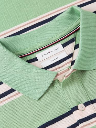 Image of Tommy Hilfiger Men's Short Sleeve Polo Shirts in Regular Fit With Stretch and Organic Pique Cotton