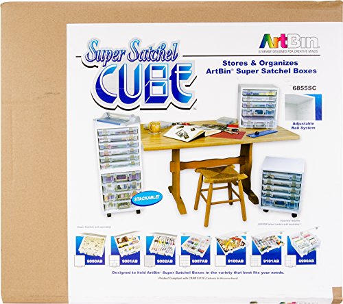 Artbin Super Satchel Cube - Empty-15.5x16.75x15.625 White