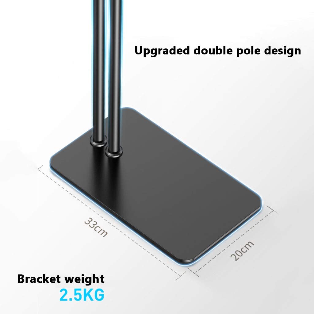 YXCKG Soporte para Tabletas Y Teléfono Móvil, Brazo De Acero Plegable hasta 1,5 M，Abrazadera Ajustable para Tableta De Cama De Montaje Perezoso De 360 ° para Teléfonos/Tabletas De 4 "-12.9"