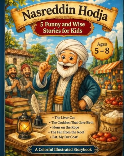 Nasreddin Hodja Stories for Kids: 5 Funny Tales for Ages 5–8: A Fun Storybook with Questions for Thinking, Discussion, and Life Lessons