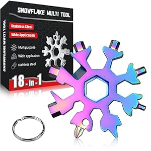 18 in 1 Snowflake Multi Tool,Christmas Gifts for Men,Camping Multi Tool,Keychain Multitool Personalised Gifts for Men…