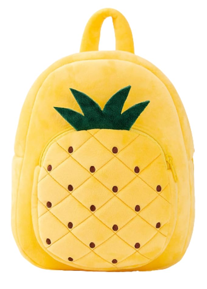 Image of blue tree Cute Boy's and Girl's Plush Bag Medium Quality Full Embroidery Designs Mini Travel Backpack Mango (Mango-Pineapple)