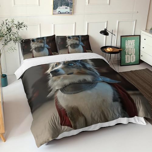 Housse de couette hypoallergénique parure anti-acarien lit mignon chiot - 2