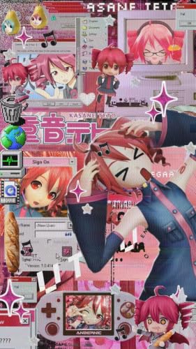 Image of Teto & Miku Anime Poster Set of 2 - Vocaloid Inspired Wall Art for Bedroom, Gaming Room & Japanese Anime Decor (Kasane Teto Anime Poster Set of 3 v2)