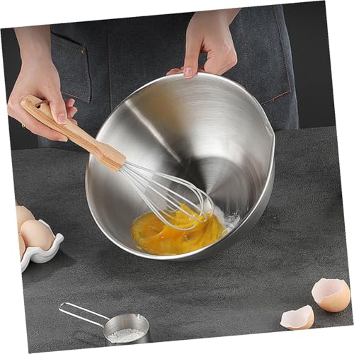 Tazón grande de acero inoxidable para mezclar con pico para verter miniatura 4