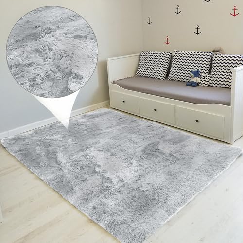 Amazinggirl Hochflor Teppich wohnzimmerteppich Langflor 200 x 300 cm -...